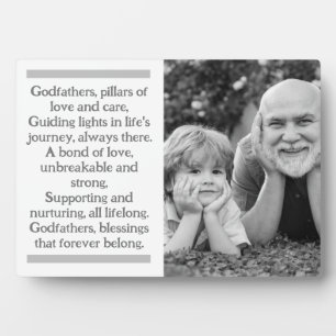 Plaque personnalisée Parrain et Enfant d'Or avec l