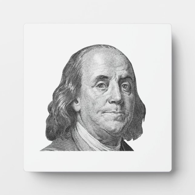 Plaque Photo 100 dollars, Benjamin Franklin (Devant)