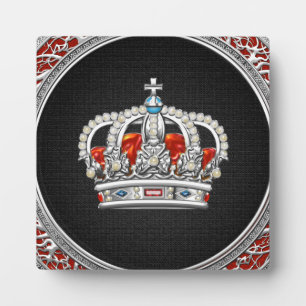 Plaque Photo [100] Prince-Princesse King-Queen Crown [Argent]