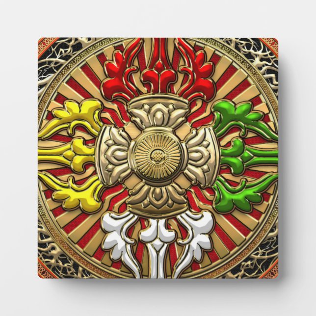 Plaque Photo [100] Tibétain Double Dorje Mandala (Devant)