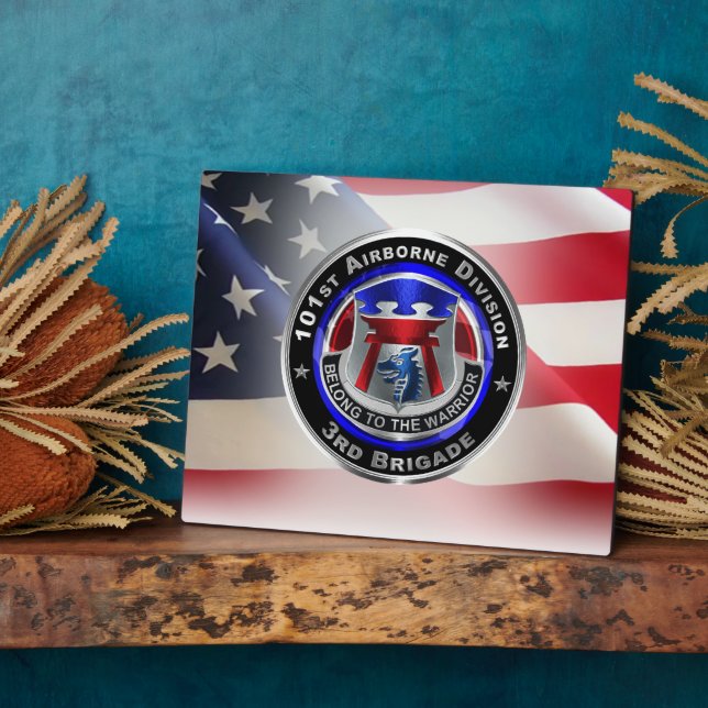 Plaque Photo 101e division aéroportée 3e brigade (Côté)