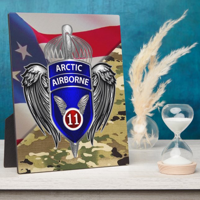 Plaque Photo 11e division aéroportée (Côté)