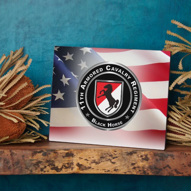 Plaque Photo 11e régiment de cavalerie blindée (Côté)