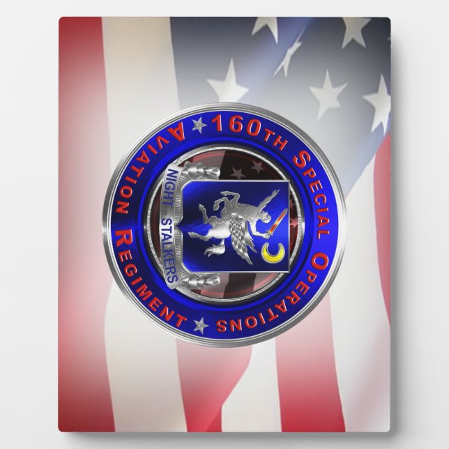 Plaque Photo 160th Special Operations Aviation NIGHT STALKERS   (Devant)