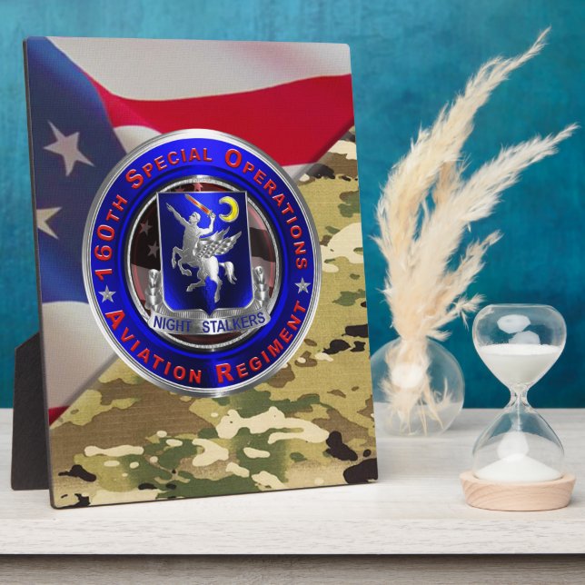 Plaque Photo 160th Special Operations Aviation NIGHT STALKERS   (Côté)
