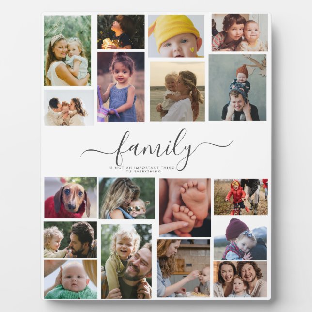 Plaque Photo 18 Photo Collage Cute Family Love Memory (Devant)
