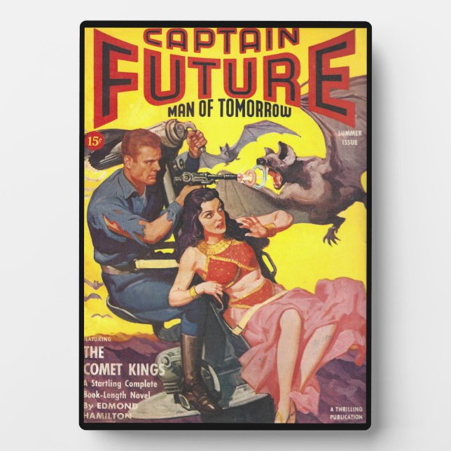 PLAQUE PHOTO 1940 CAPITAINE FUTURE SCIENCE PULP FICTION (Devant)