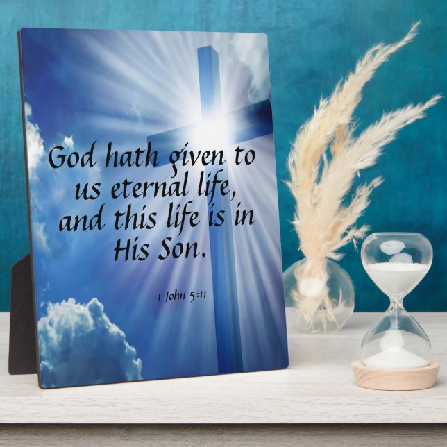 Plaque Photo 1 Jean 5:11 (Côté)