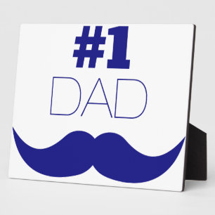 Plaque Photo #1 Papa Blue Mustache