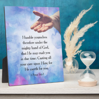 Plaque Photo 1 Pierre 5:6-7