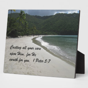 Plaque Photo 1 Pierre 5:7 Jetant toute votre attention sur Lui.