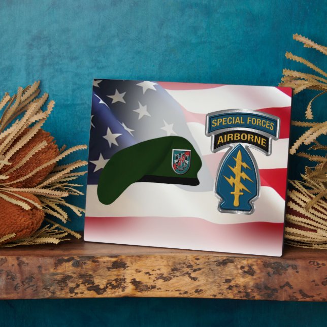 Plaque Photo 20th Special Forces Group (AIRBORNE)   (Côté)