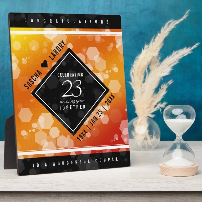 Plaque Photo 23e anniversaire de Mariage de Topaz impérial (Côté)