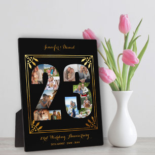 Plaque Photo 23e Anniversaire de Mariage Numéro 23 Photo Collag