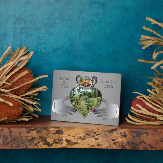 Plaque Photo 23e anniversaire du Mariage Photo Claddaugh (Côté)