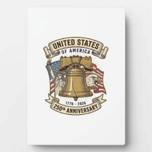 Plaque Photo 250e anniversaire des États-Unis Vecteur patriotiq