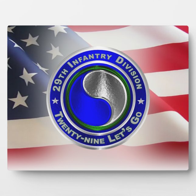 Plaque Photo 29e division d'infanterie (Devant)