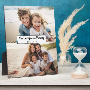 Plaque Photo 2 Photo Collage Nom de famille - Photos horizontal