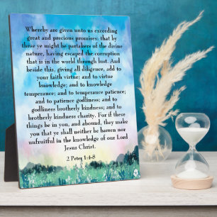 Plaque Photo 2 Pierre 1:4-8