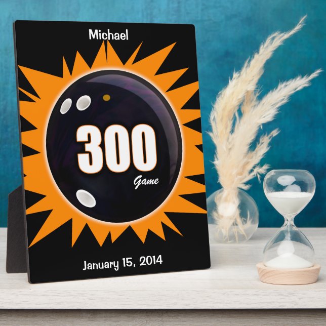 Plaque Photo 300 Jeu orange et noir (Côté)