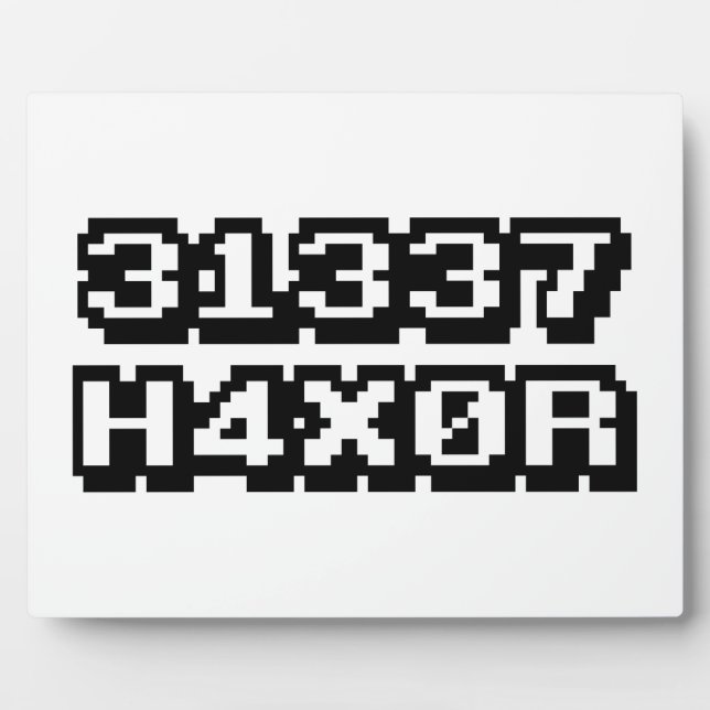 PLAQUE PHOTO 31337 H4X0R (Devant)