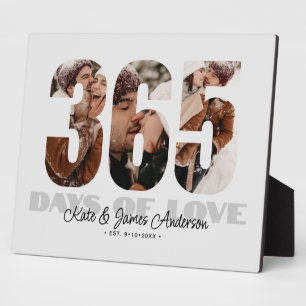 Plaque Photo 365 Jours d'amour : Photo du 1er anniversaire