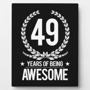 Plaque Photo 49th Birthday (49 Years Of Being Awesome)