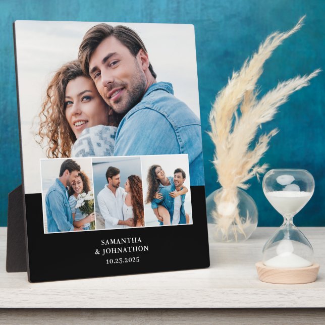 Plaque Photo 4 Collage de photos Anniversaire du Mariage (Côté)