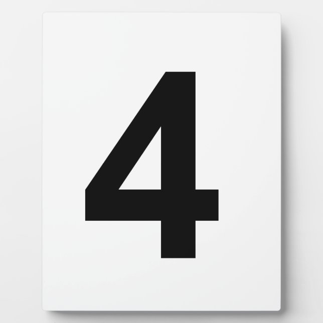 Plaque Photo 4 - numéro quatre (Devant)