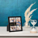 Plaque Photo 4 Photo Collage famille or noir<br><div class="desc">4 Photo Collage Famille Gold Noir. Remplacez facilement les exemples de photos par les vôtres. Une élégante typographie de style manuscrit pour Famille est en or à gauche. La couleur noire de l'arrière - plan peut être changée si vous le souhaitez via l'option Cliquez pour Customiser plus, tout comme les...</div>