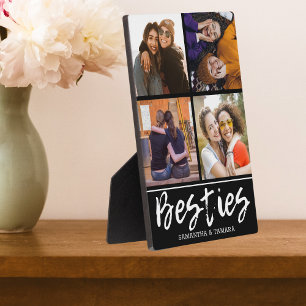 Plaque Photo 4 Photo Collections Besties Noms BFF Noir