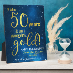 Plaque Photo 50e anniversaire de mariage