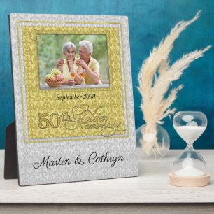 Plaque Photo 50e anniversaire d'or Damas photo