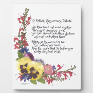 Plaque Photo 50th Anniversary Tribute