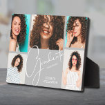 Plaque Photo 5 Gardiens de diplôme en gris photo<br><div class="desc">Une grille grise de cinq écoles de photographie montre vos photos préférées sur cette tenue de diplôme avec le mot diplômé,  année de classe et nom. PLUS de couleurs faites pour vous dans notre magasin ainsi que des invitations à la remise des diplômes,  des cartes postales et des annonces.</div>