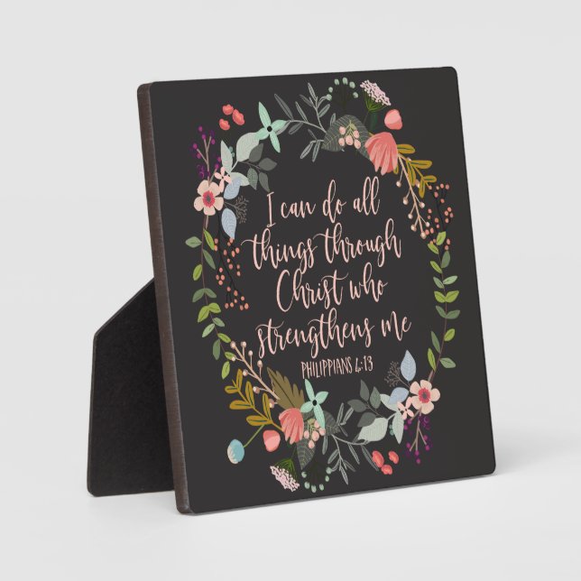 Plaque Photo 5x5 Toutes les choses par la Bible de Christ Phili (Recto)