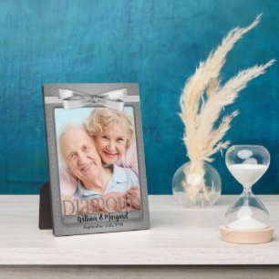 Plaque Photo 5x7 Diamant 60e anniversaire de Mariage Photo