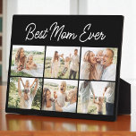 Plaque Photo 6 Photo Collage Best Mom Ever Custom Modern<br><div class="desc">Create a clean and modern tribute to Mom with this personalized 6 photo collage plaque featuring the message Best Mom Ever. Perfect for Mothers Day, birthdays, or just because, this custom design turns your favorite moments into a heartfelt display. Upload six meaningful photos and add a personal message to create...</div>