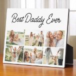 Plaque Photo 6 Photo Collage Father's Day Best Daddy Ever<br><div class="desc">Celebrate the love and memories that make Dad one-of-a-kind with this heartfelt Best Daddy Ever 6-photo collage plaque. Perfect for Father's Day, this personalized keepsake lets you showcase six cherished moments that tell your family's story. Thoughtfully designed with bold yet minimalist text, this custom photo plaque is ideal for an...</div>