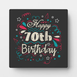 Plaque Photo 70e anniversaire décoratif