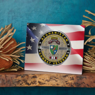 Plaque Photo 75e Régiment de Rangers Afghanistan Vétéran