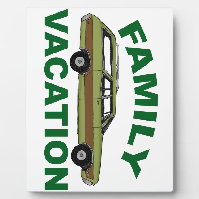 Plaque Photo 80s Vacances familiales (Devant)