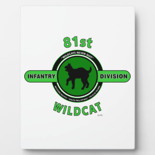 PLAQUE PHOTO 81E DIVISION D'INFANTERIE "WILDCAT"