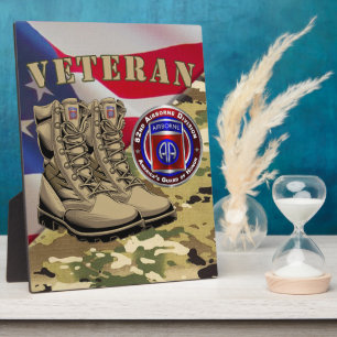 Plaque Photo 82e division aéroportée