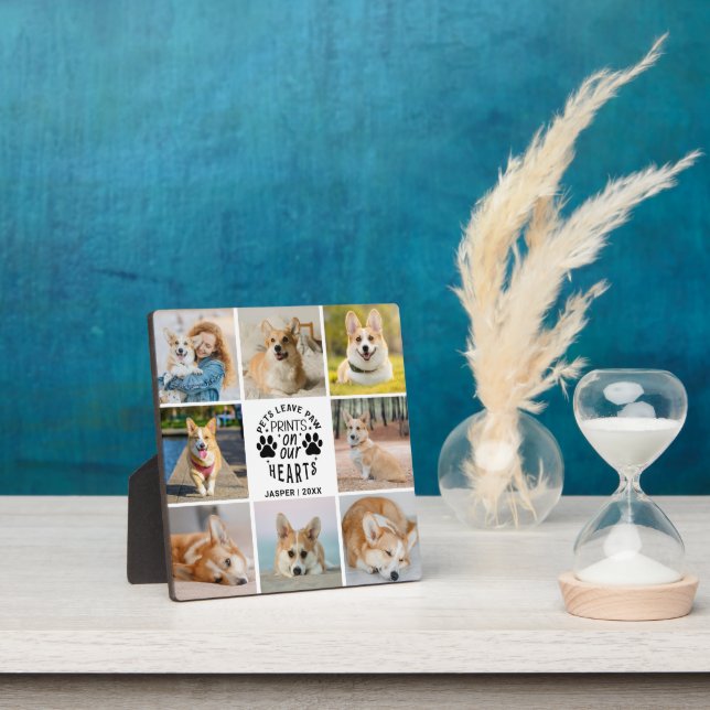 Plaque Photo 8 Photo Collage Pet Memorial Remembrance  (Insitu)