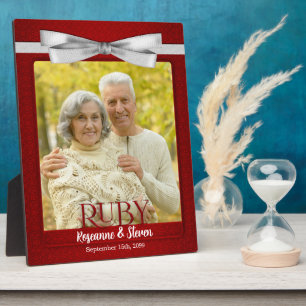 Plaque Photo 8x10 Ruby 40th Wedding Anniversary Photo