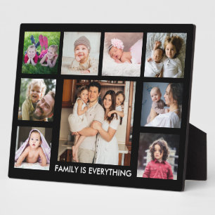 Plaque Photo 9 Collage Photo Famille Est Tout Citation Noir