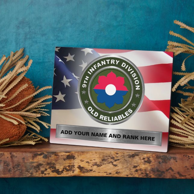 Plaque Photo 9e division d'infanterie (Côté)