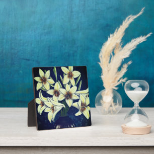 Plaque Photo A3 Belles Fleurs blanches acrylique Peinture Impri