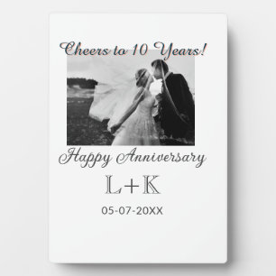 Plaque Photo À 10 ans de mariage joyeux anniversaire ajoutez un